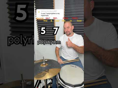 How To Play 5:7 Polyrhythm in 15 Seconds! #drums