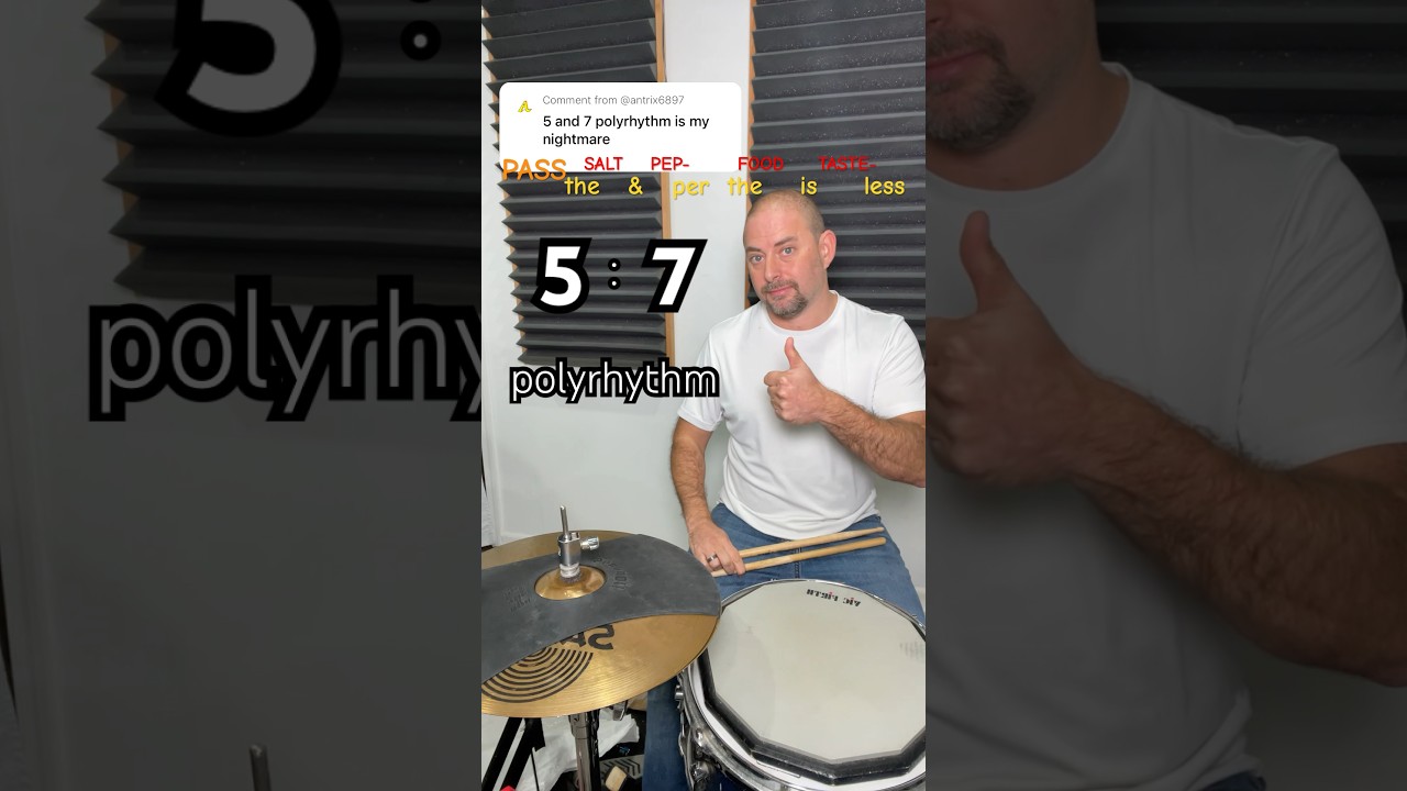 Quick Guide to Playing 5:7 Polyrhythm on Drums