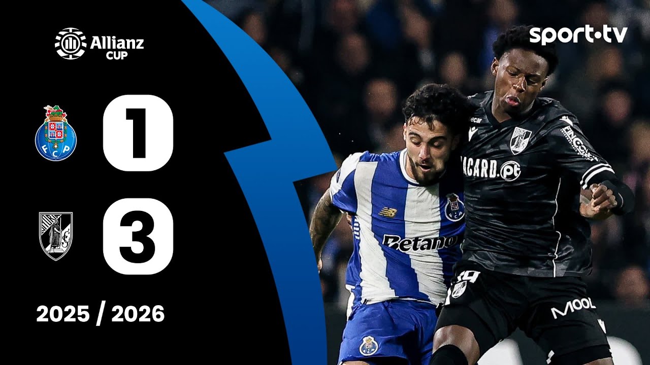 Vitória SC vence FC Porto 3-1 na Taça da Liga ⚽