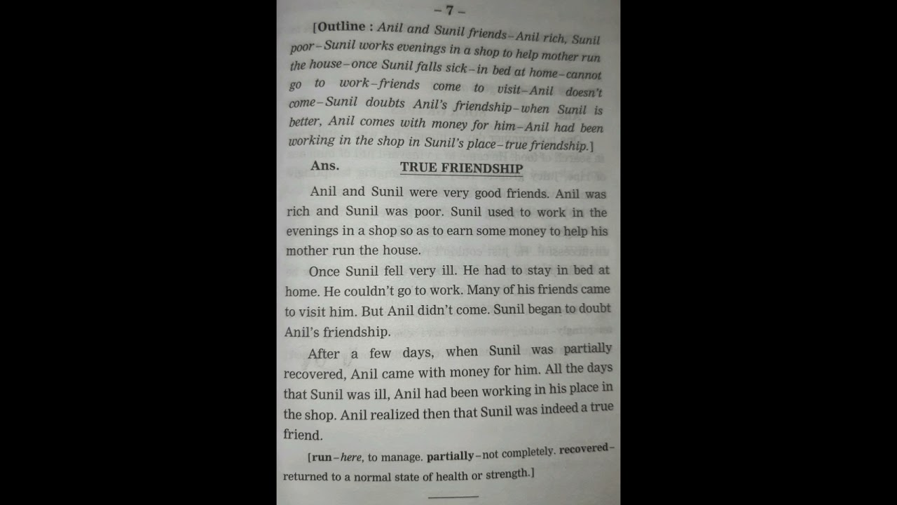 Story Writing & True Friendship | English Skills ✍️