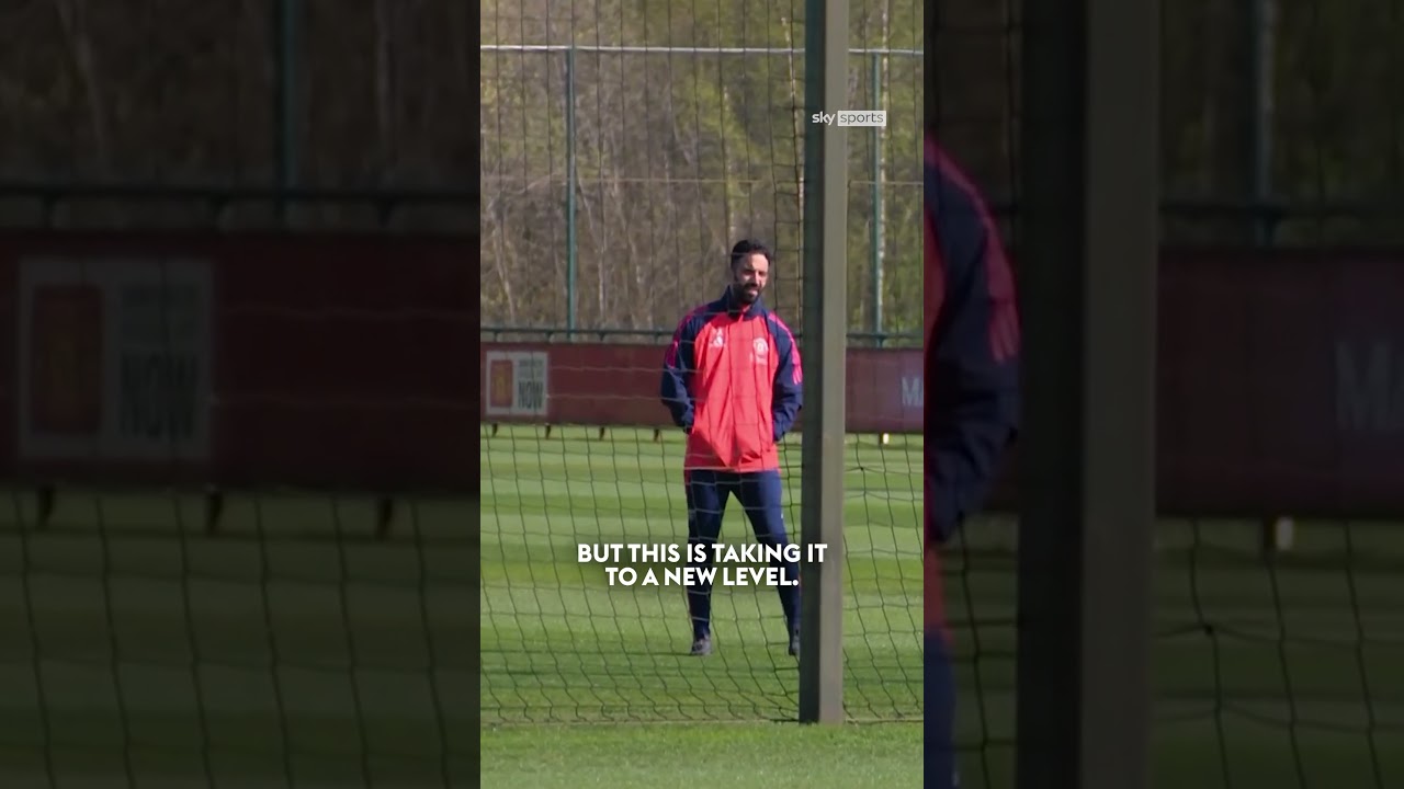 Ruben Amorim Spotted Watching Manchester United Training from a Distance 👀