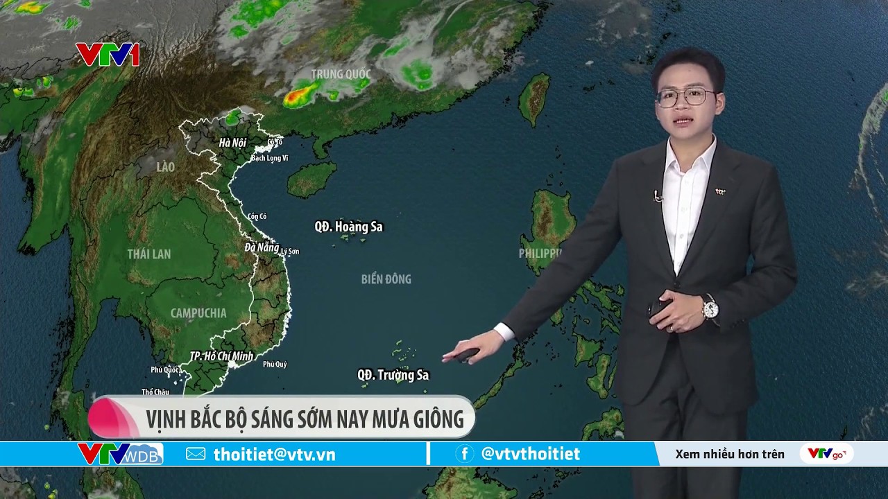 Dự báo thời tiết 9h10 - 17/04/2026 | Vịnh Bắc Bộ có mưa giông mạnh | VTVWDB