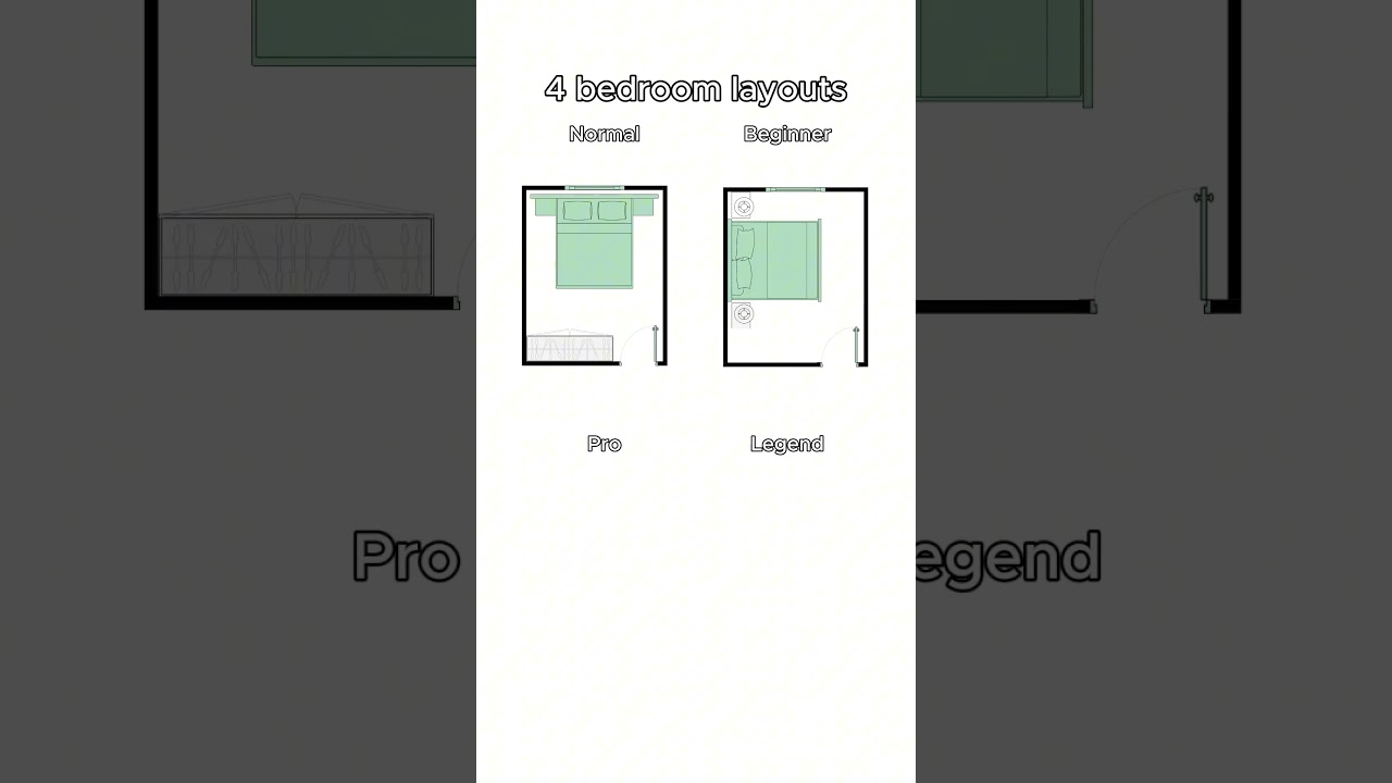 Explore 4 Bedroom Layouts: Normal, Beginner, Pro & Legend 🛏️