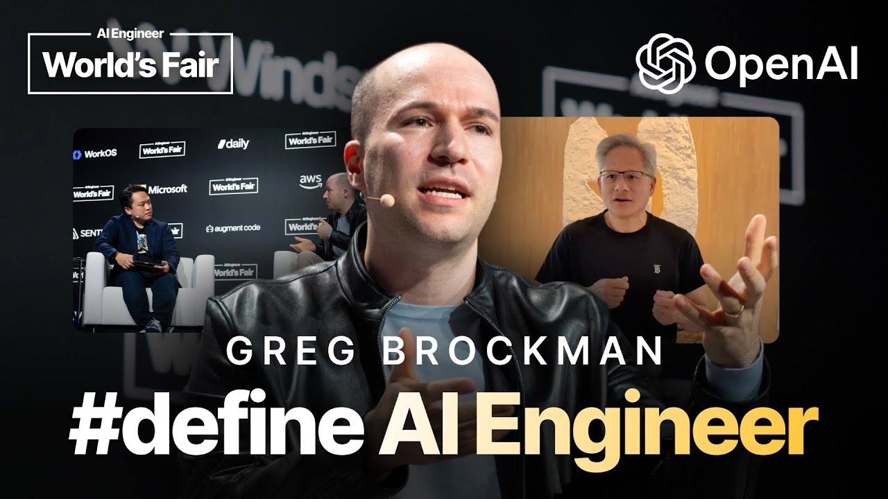 AI Engineer Profile: Greg Brockman of OpenAI with Jensen Huang at the AI Engineer World's Fair