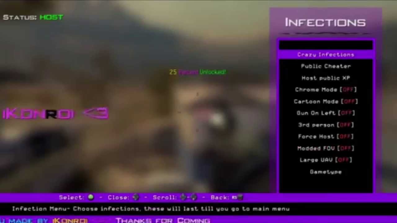 MW2: MW2 iKonroi v5 Mod Menu [TU8] for Xbox
