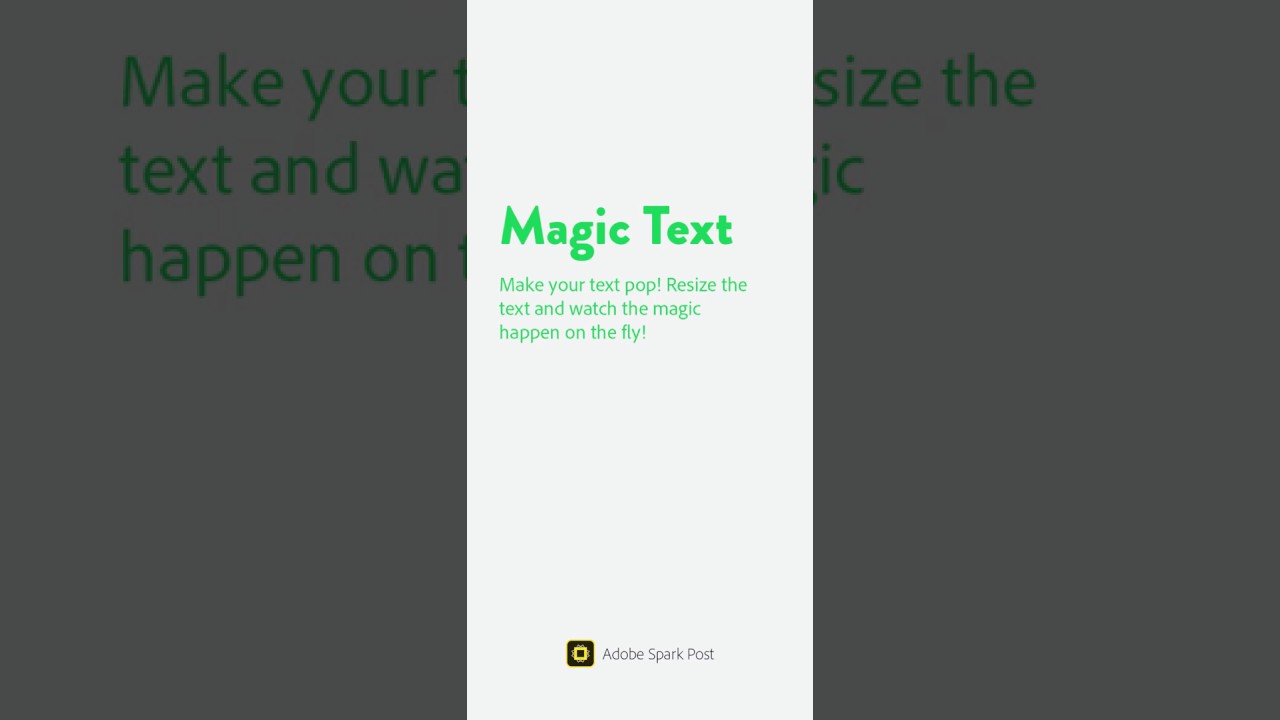 Magic Text in Adobe Spark Post for Android ✨