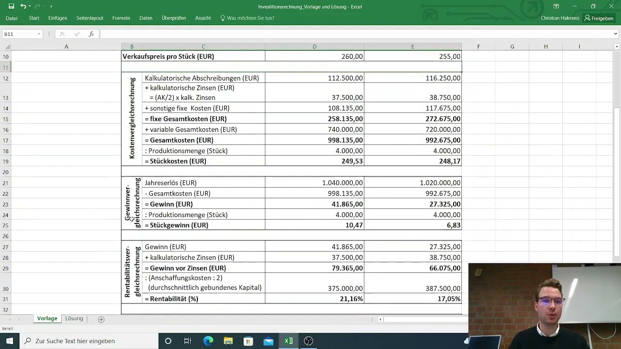 Statische Investitionsrechnung einfach erklärt 📊