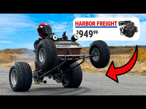 670cc Harbor Freight Mini Rat Rod First Drive!