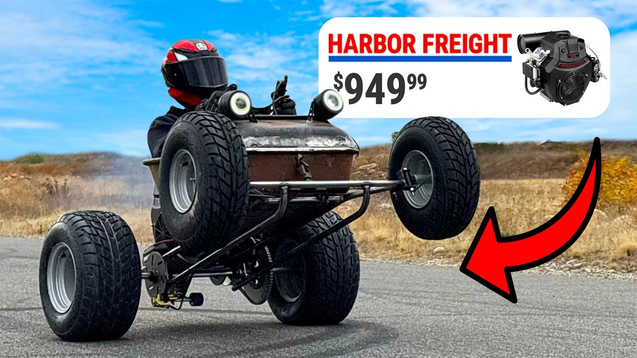 First Drive of the 670cc Harbor Freight Mini Rat Rod 🚗