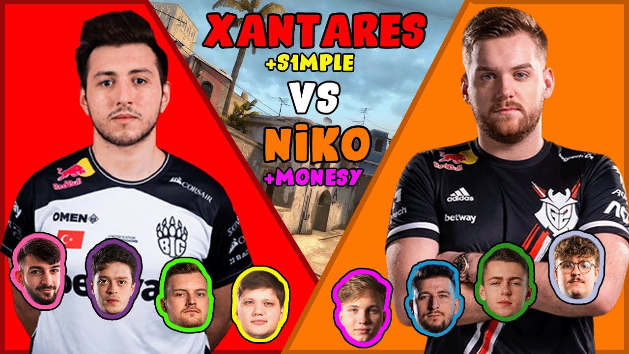 Xantares vs Niko pt.2 with S1mple & Monesy 🎮