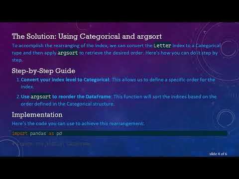 A Guide to Resetting Multilevel Index Order in Pandas DataFrames