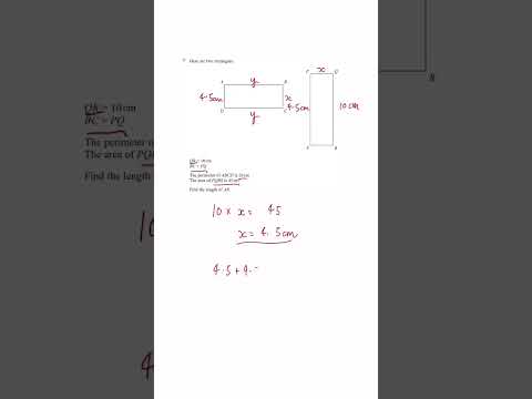 Edexcel 2019 Higher Paper 1: Q7 Area and perimeter! #maths #gcse #revision #area #perimeter