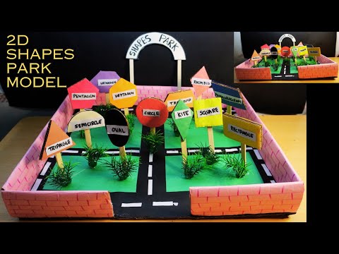 Maths Shapes Project 2D Model | Shapes park School Project  | Maths Shapes | 2D Shapes working model