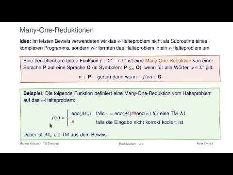 Turing-Reduktionen und Many-One-Reduktionen