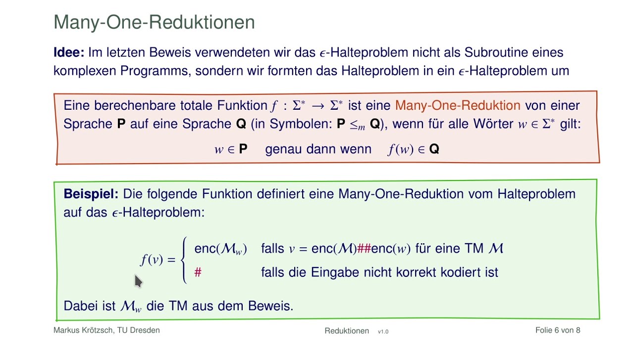 Turing- und Many-One-Reduktionen: Schlüsselkonzepte zur Problemlösung in der Informatik
