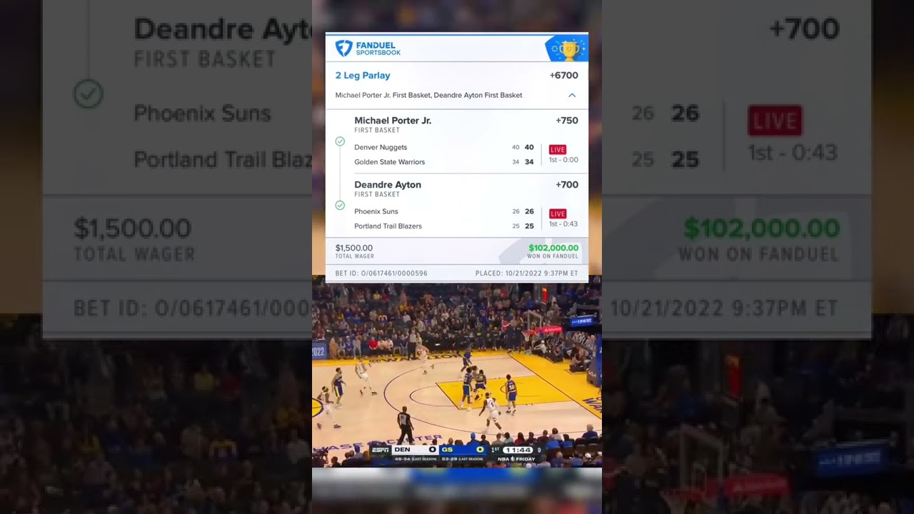 Bettor Wins Big with $1,500 First Basket Parlay π