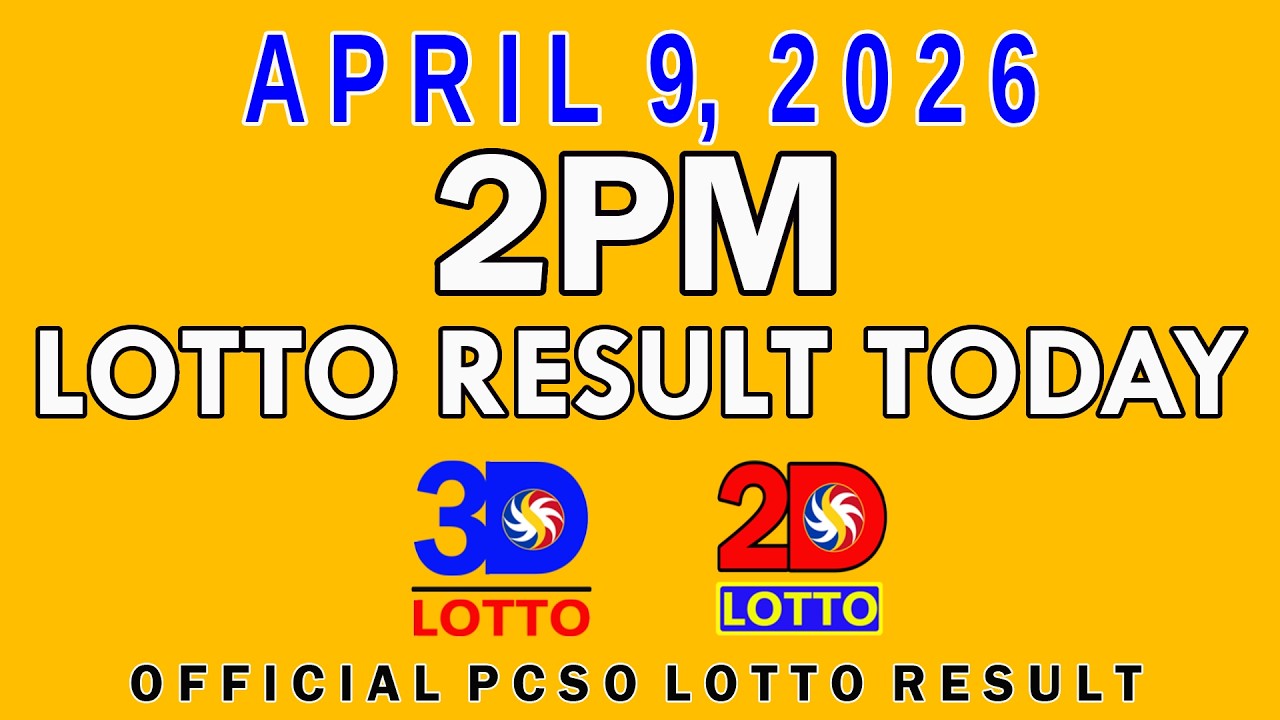 April 9, 2026 2PM Lotto Results 🎟️