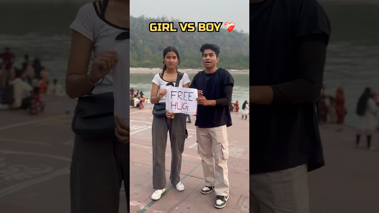 Girl vs Boy Free Hug Challenge – Who Gets More? 🤗