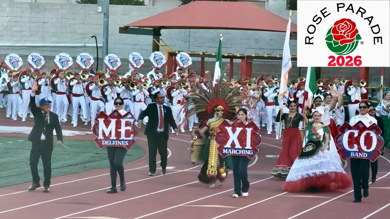 Delfines Marching Band at Rose Parade BANDFEST 2026 🎺