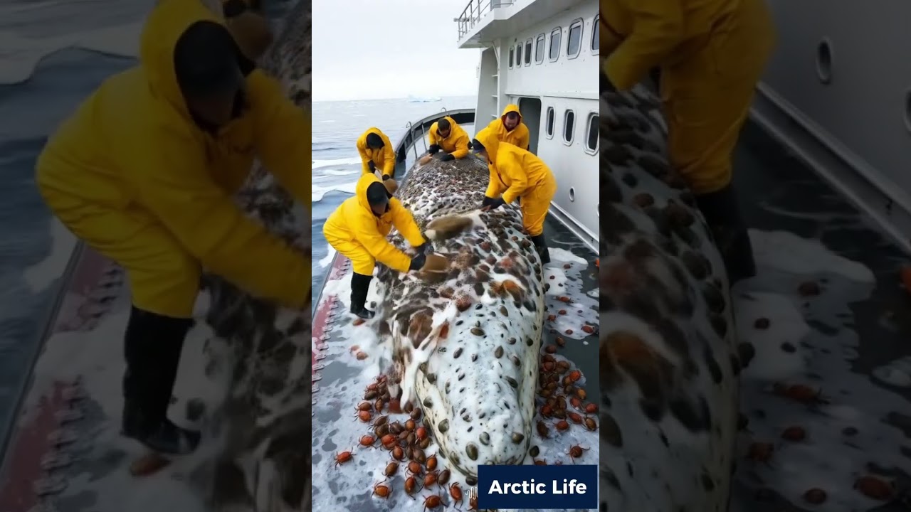 Barnacle Removal from a Blue Whale 🐋