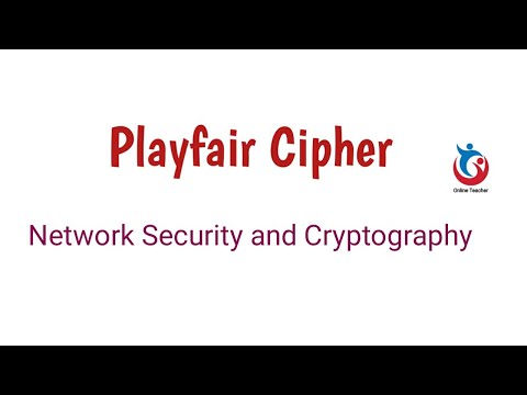Network Security and Cryptography: Playfair Cipher| Lecture 13