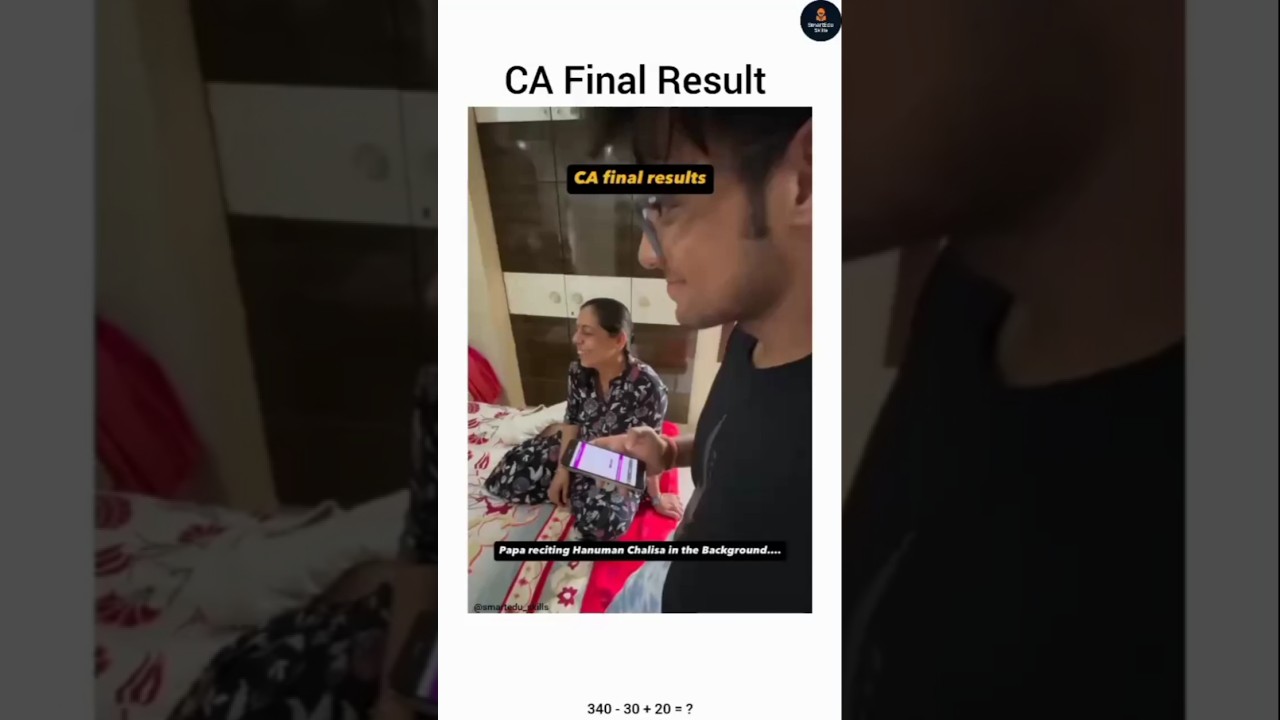 CA final result reaction #caaspirants #camotivation