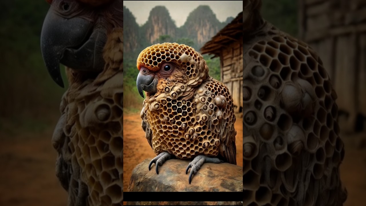 Honeycomb Parrot's Heartwarming Friendship 🐦