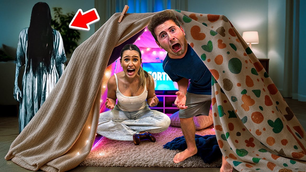 Noite Assustadora em Cabana com Cobertores 😱