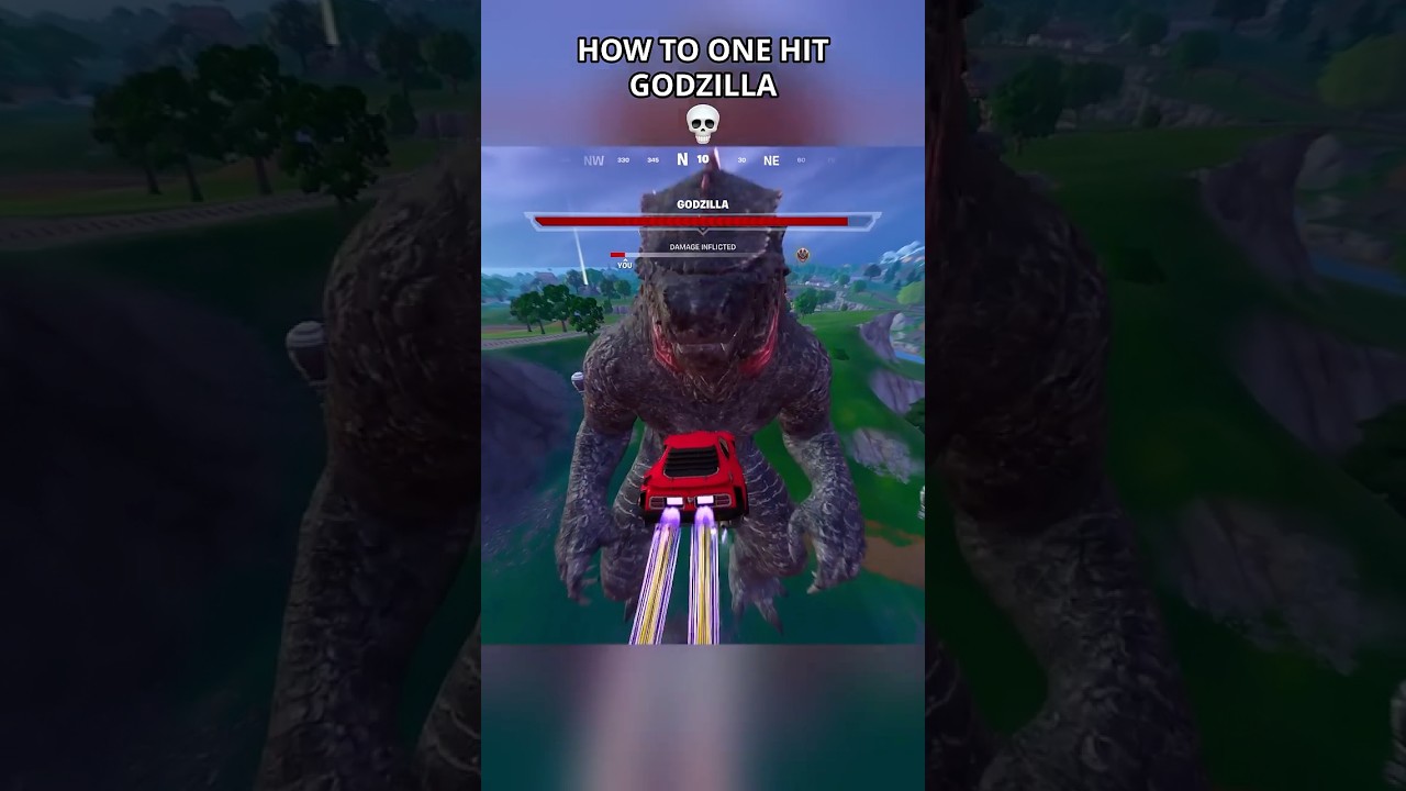 Godzilla Glitch Defeat in Fortnite Season 1😳