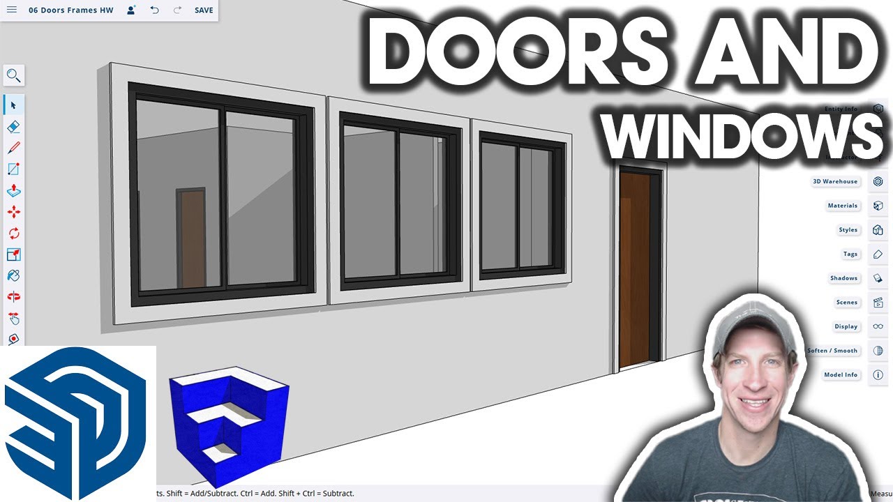 SketchUp Free 2025: Adding Doors & Windows 🏡