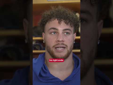 Theo Johnson on getting targets from Russell Wilson #shorts #nfl #giants #nygiants