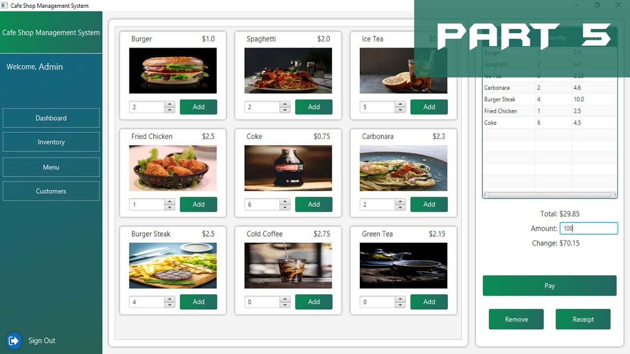 JavaFX Tutorial Part 5: Building a Cafe Shop Management System