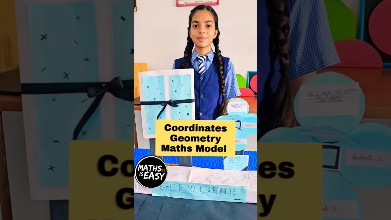 Simple Coordinate Geometry Model for Class 9 & 10 📐 | Fun Math Working Model