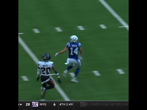 Alec Pierce with a spectacular catch for a 57-yard Gain vs. Houston Texans