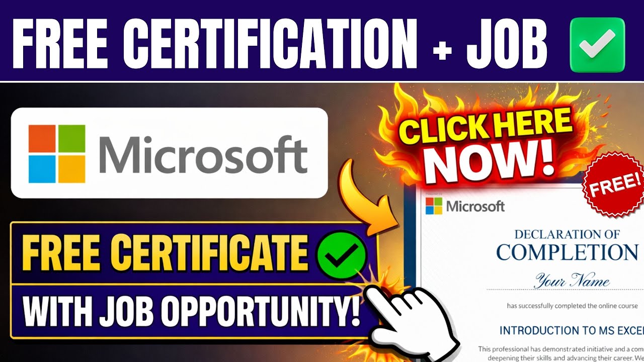 Free Microsoft Course with Certificate 2026 🎓