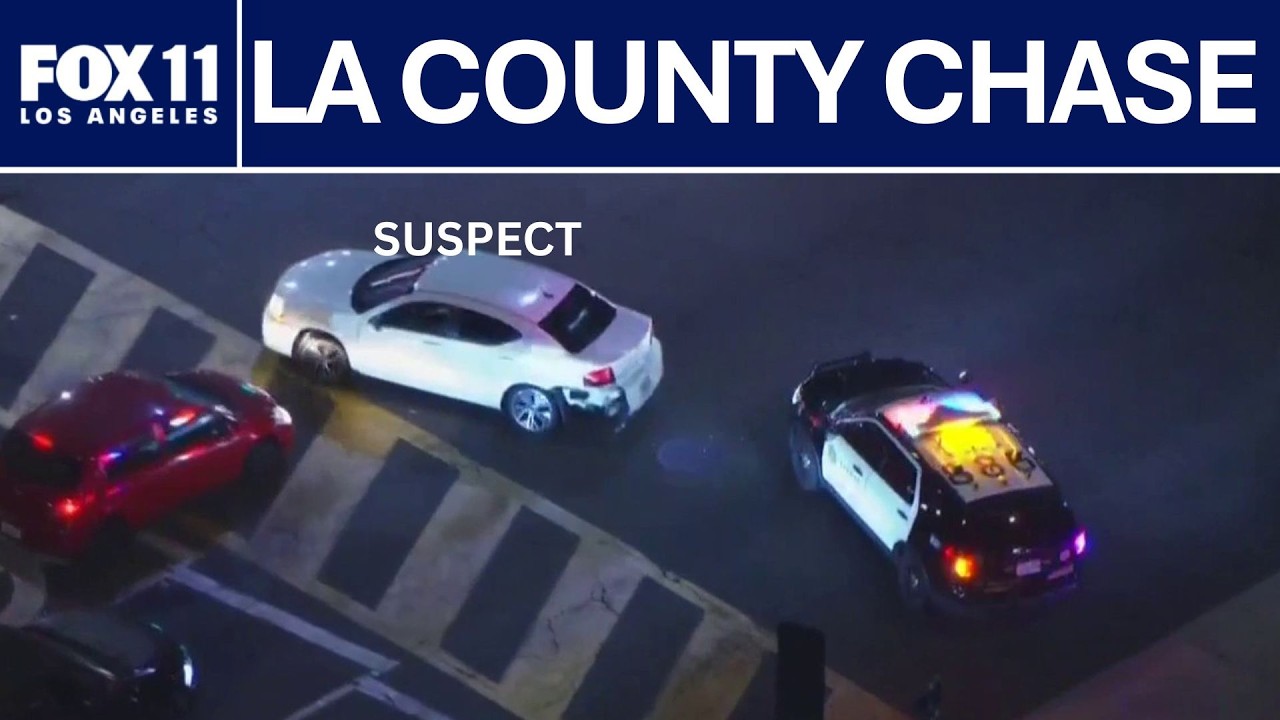 Police Chase Underway in Los Angeles County 🚓