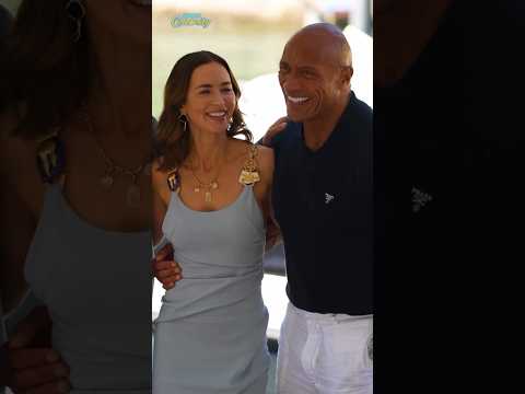 Dwayne "The Rock" Johnson and Emily Blunt at the Venice Film Festival #dwaynejohnson #emilyblunt