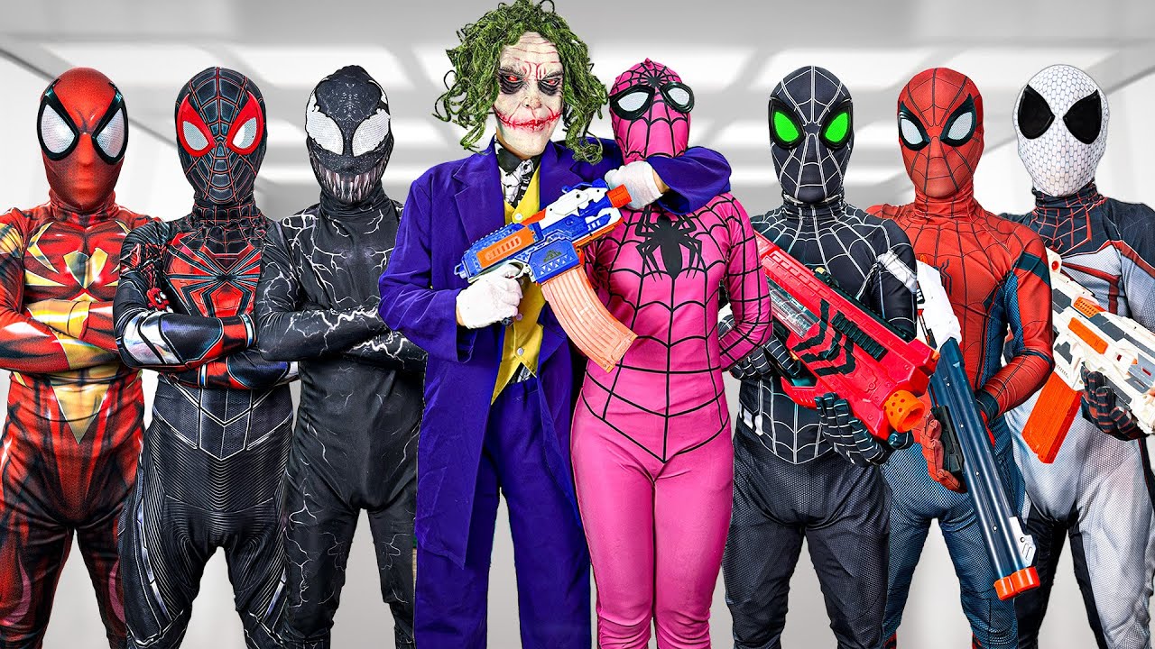 Spider-Man vs Superhero NERF War (2H) | Season 1