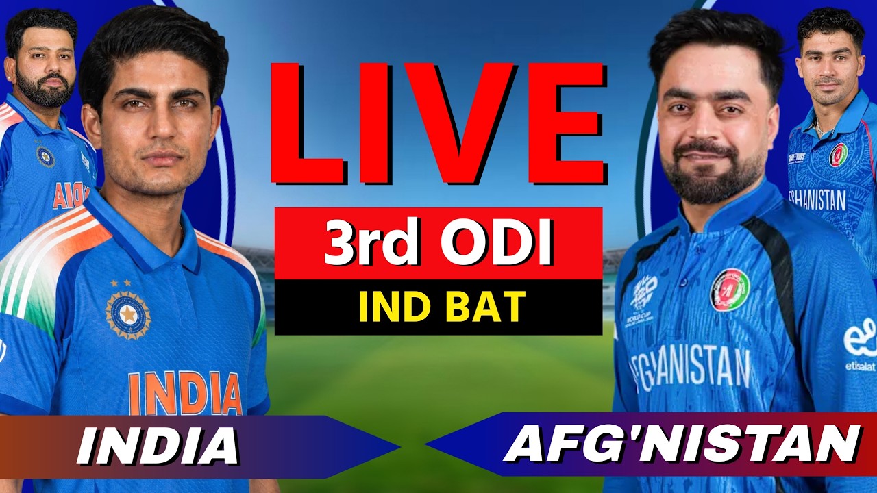 Live: IND vs AFG, IND BAT, 3rd ODI 2026, Cricket Live Match Today Score Commentary, 2nd INN