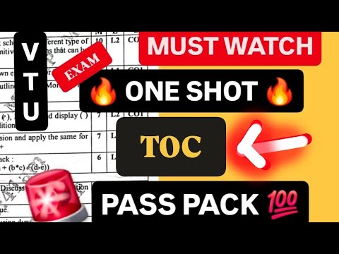 TOC SUPER IMP 2025 VTU💯🤩 | BCS503 Model Paper Solutions + PYQs | 22 Scheme VTU 5th SEM CSE #vtu #cse