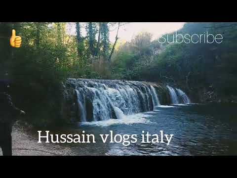 beautiful waterfall le cascatelle di cingoli ( Macerata Marche italy )