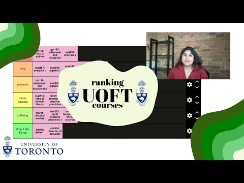 ranking university of toronto courses as a math student