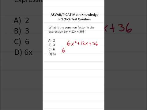 Greatest Common Factor: ASVAB/PiCAT Arithmetic Reasoning Practice Test Q  #acetheasvab  #grammarhero