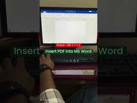 Insert PDF into MS Word ✅🔥#msword #pdf