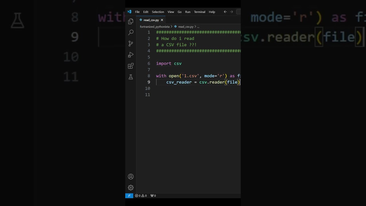 How do i read a CSV file #python