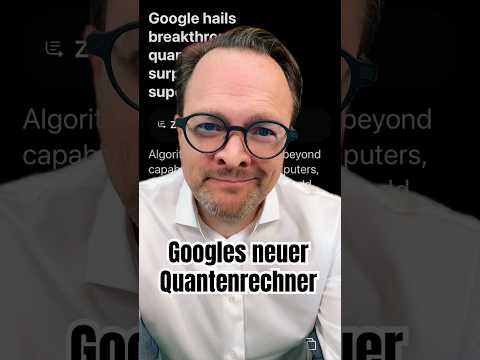 13.000 mal schneller als jeder Computer der Welt ist Googels neuer Quanten-Algorithmus. ▹ eicker.TV