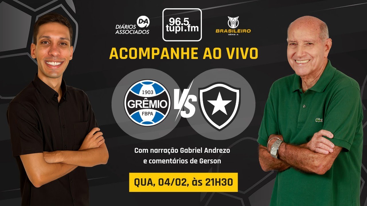 AO VIVO: GRÊMIO 5 X 3 BOTAFOGO | CAMPEONATO BRASILEIRO | 2ª RODADA