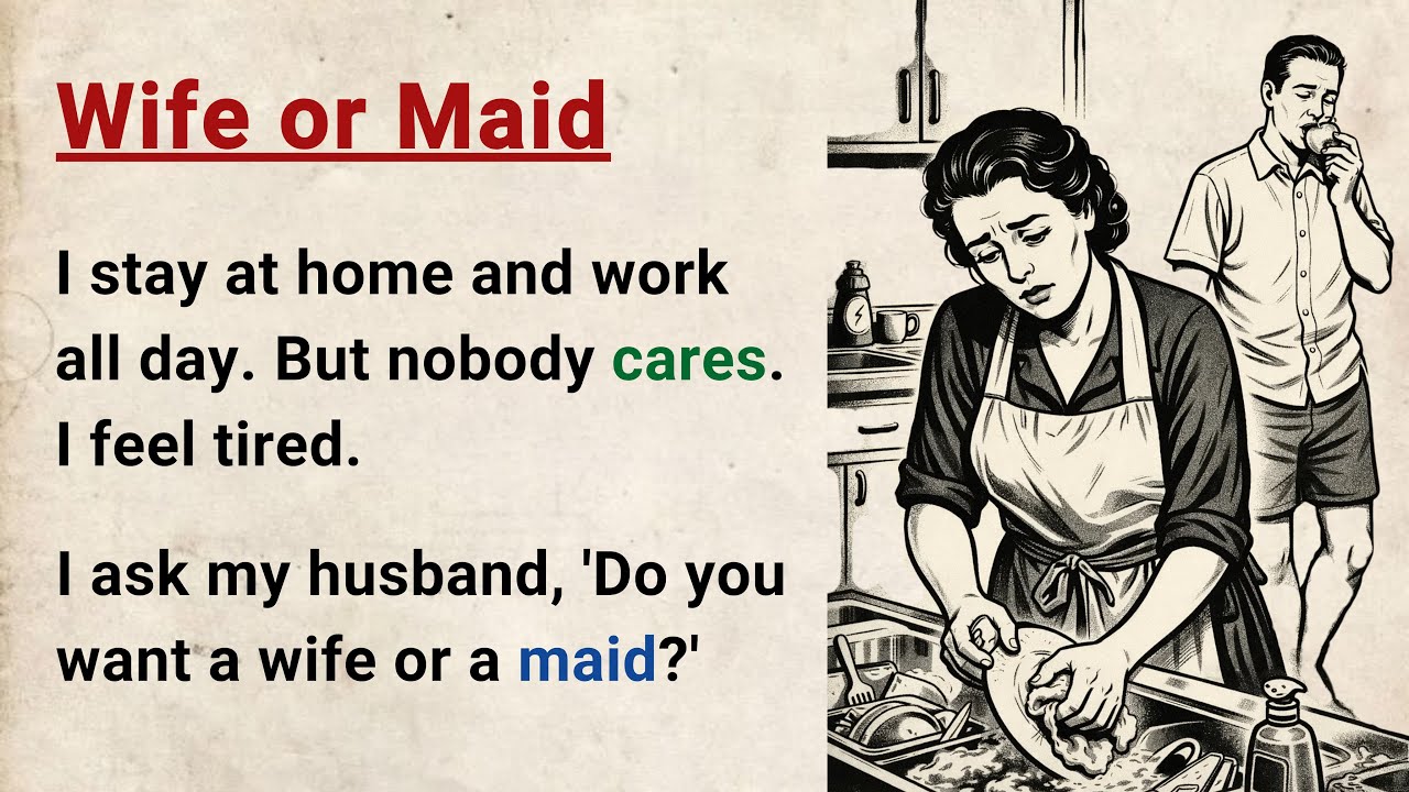 Learn English with Level 3 Story: Wife or Maid ⭐