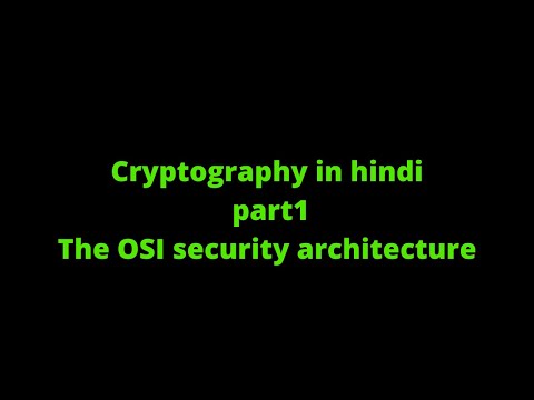 Cryptography in hindi part1 || The OSI security architecture