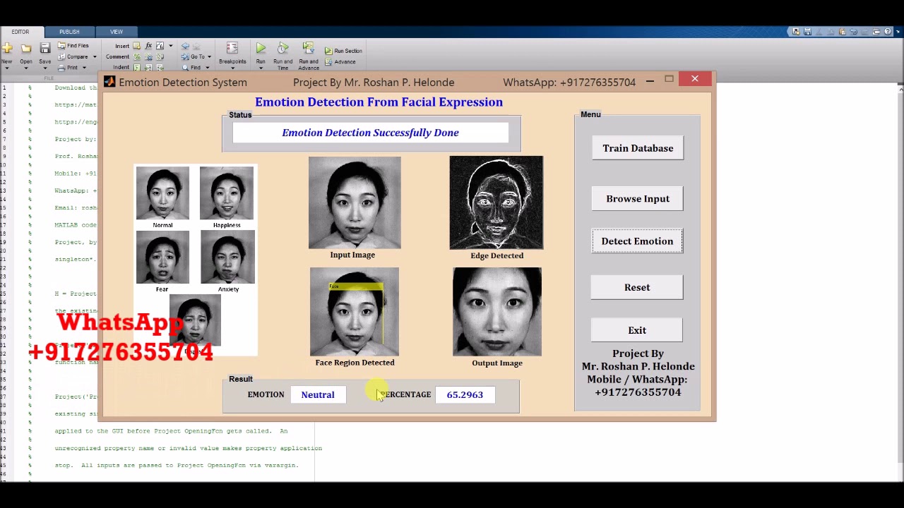Facial Expression Detection Using MATLAB: Face Emotion Recognition Source Code